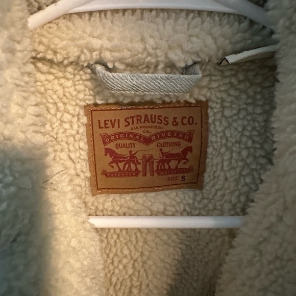 Levi’s denim sherpa button jacket size S - Picture 3 of 4